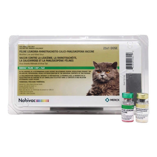 Nobivac Feline 1 HCP+FeLV (Eclipse 3 + FELV) (25 x 1ml)